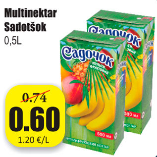 Allahindlus - Multinektar Sadotšok 0,5 l