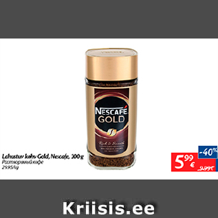 Allahindlus - Lahustuv kohu Gold, Nescafe, 200 g