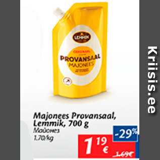 Allahindlus - Majonees Provansaal, Lemmik, 700 g