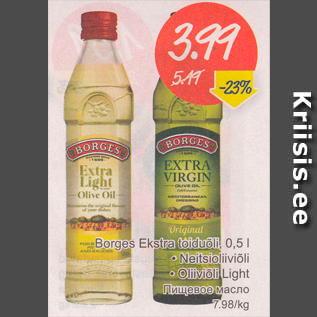 Allahindlus - Borges Ekstra toiduõli, 0,5 l