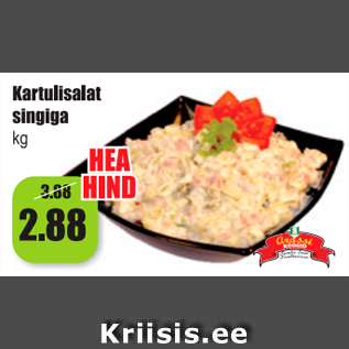 Allahindlus - Kartulisalat singiga kg