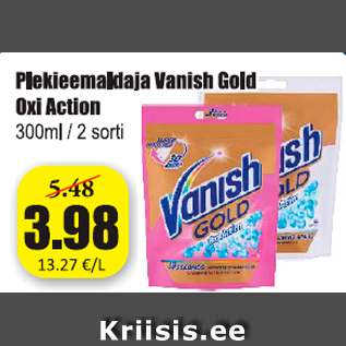 Allahindlus - Pleekieemaldaja Vanish Gold Oxi Action