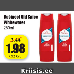 Allahindlus - Dušigeel Old Spice Whitewater 250 ml