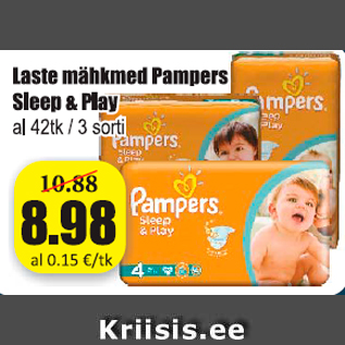 Allahindlus - Laste mähkmed Pampers Sleep & Play