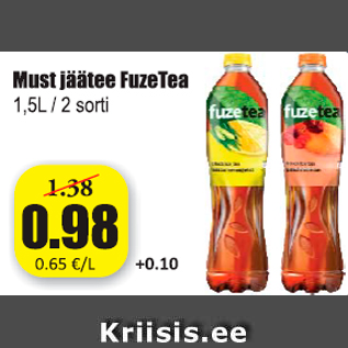 Allahindlus - Must jäätee Fuze Tea