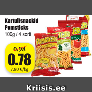 Allahindlus - Kartulisnackid Pomsticks