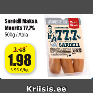 Allahindlus - Sardell Maks&Moorits 77,7%