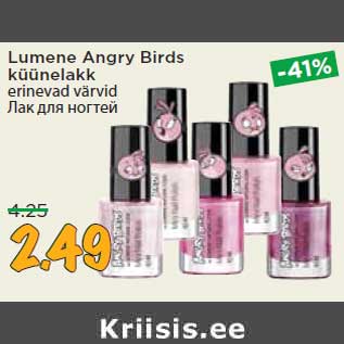 Allahindlus - Lumene Angry Birds küünelakk