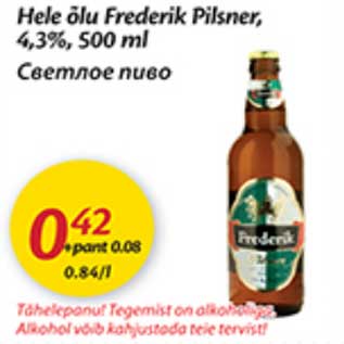 Allahindlus - Hele õlu Frederik Pilsner