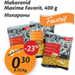 Allahindlus - Makaronid Maxima Favorit, 400 g