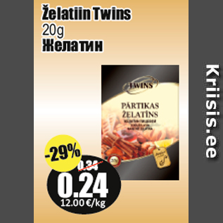 Allahindlus - Želatiin Twins 20g