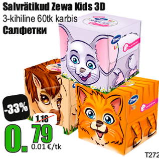 Allahindlus - Salvrätikud Zewa Kids 3D