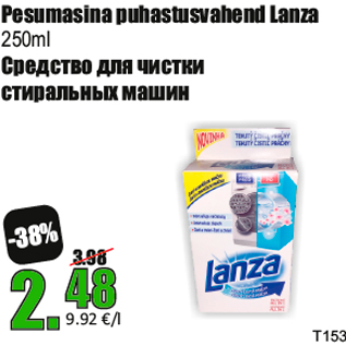 Allahindlus - Pesumasina puhastusvahend Lanza 250ml