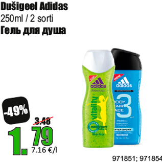 Allahindlus - Dušigeel Adidas