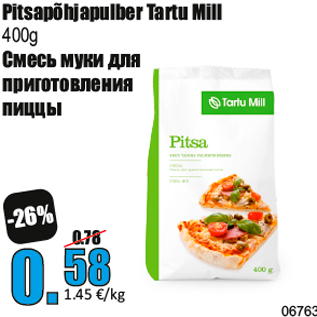 Allahindlus - Pitsapõhjapulber Tartu Mill 400g