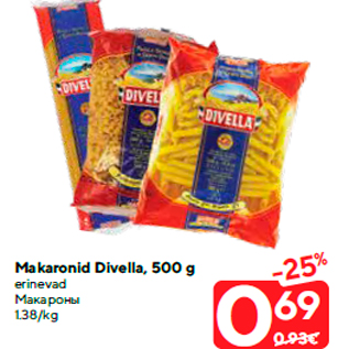 Allahindlus - Makaronid Divella, 500 g