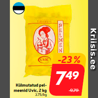 Allahindlus - Külmutatud pelmeenid Uvic, 2 kg