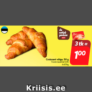 Allahindlus - Croissant võiga, 50 g