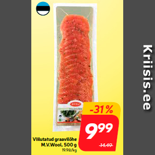 Allahindlus - Viilutatud graavilõhe M.V.Wool, 500 g