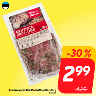 Allahindlus - Armeenia grill-liha Maks&Moorits, 500 g