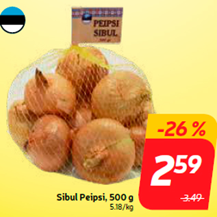 Allahindlus - Sibul Peipsi, 500 g