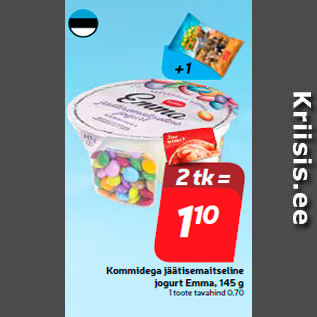 Allahindlus - Kommidega jäätisemaitseline jogurt Emma, 145 g