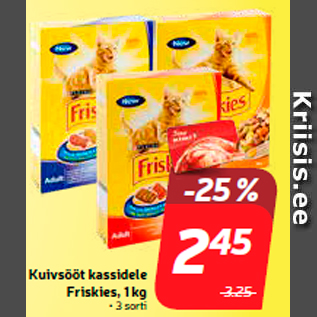 Allahindlus - Kuivsööt kassidele Friskies, 1 kg