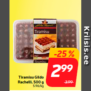 Allahindlus - Tiramisu Gildo Rachelli, 500 g