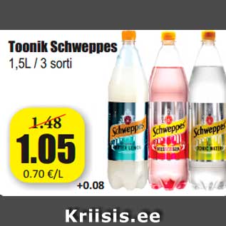 Allahindlus - Toonik Schweppes