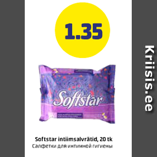 Allahindlus - Softstar intiimsalvrätid, 20 tk