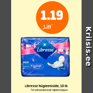 Allahindlus - Libresse hügieeniside, 10 tk