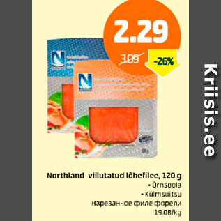 Allahindlus - Northland viilutatud lõhefilee, 120 g