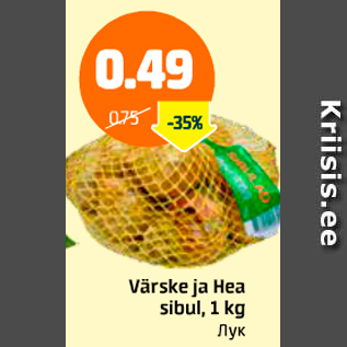 Allahindlus - Värske ja Hea sibul, 1 kg