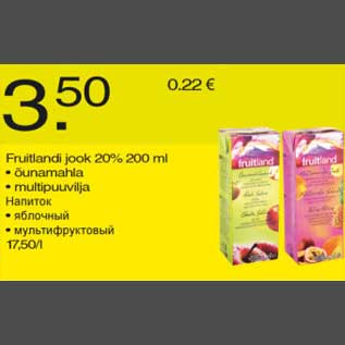 Allahindlus - Fruitlandi jook 20%