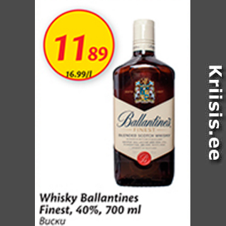 Allahindlus - Whisky Ballantines Finest