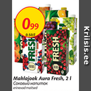 Allahindlus - Mahlajook Aura Fresh, 2 l