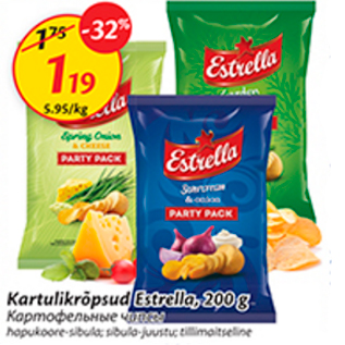 Allahindlus - Kartulikrõpsud Estrella, 200 g