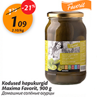 Allahindlus - Kodused hapukurgid Maxima Favorit, 900 g