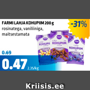 Allahindlus - FARMI LAHJA KOHUPIIM 200 g