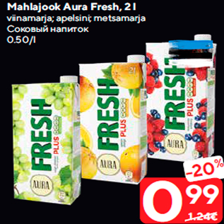 Allahindlus - Mahlajook Aura Fresh, 2 l