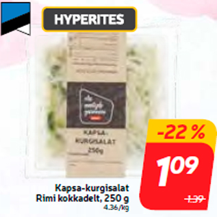 Allahindlus - Kapsa-kurgisalat Rimi kokkadelt, 250 g