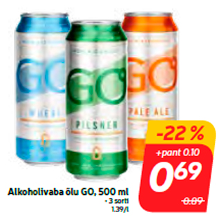 Allahindlus - Alkoholivaba õlu GO, 500 ml