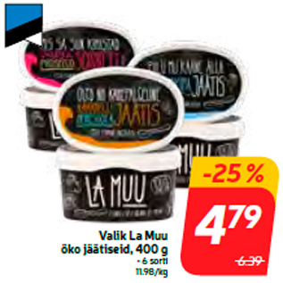 Allahindlus - Valik La Muu öko jäätiseid, 400 g