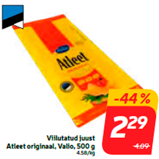 Allahindlus - Viilutatud juust Atleet originaal, Valio, 500 g