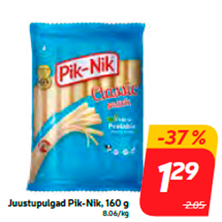 Allahindlus - Juustupulgad Pik-Nik, 160 g