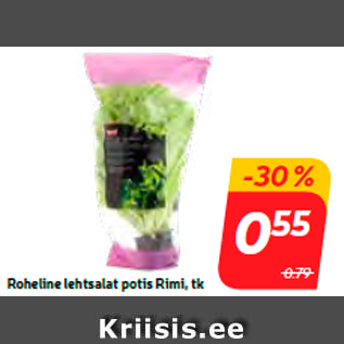 Allahindlus - Roheline lehtsalat potis Rimi, tk