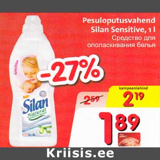 Allahindlus - Pesuloputusvahend Silan Sensitive, 1l