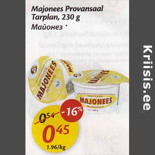 Allahindlus - Majonees Provansaal Tarplan, 230 g