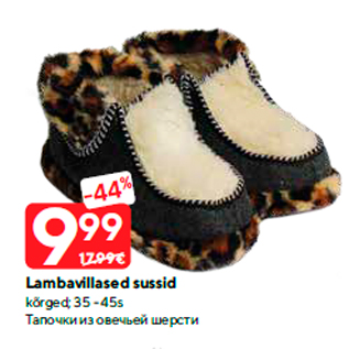 Allahindlus - Lambavillased sussid kõrged; 35 - 45s