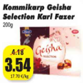 Allahindlus - Kommikarp Geisha Selection Karl Fazer